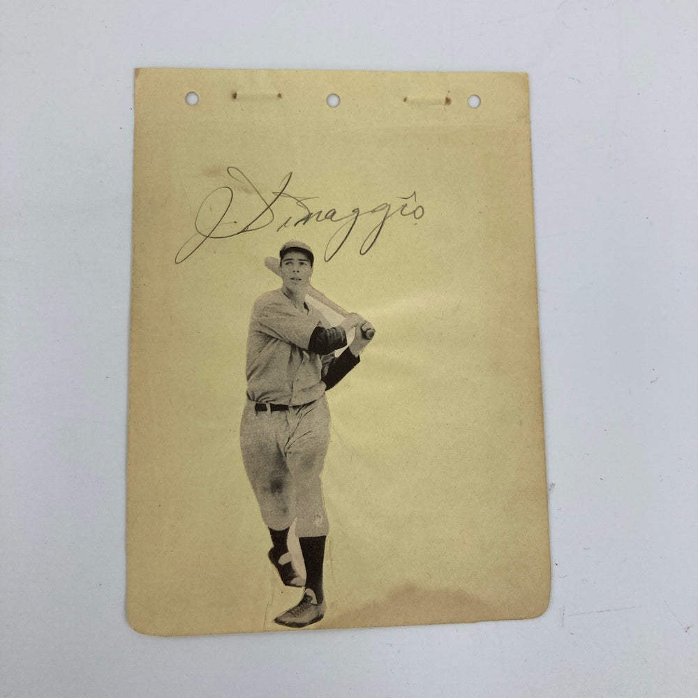 Joe Dimaggio 1930's Rookie Era Signed Album Page JSA COA
