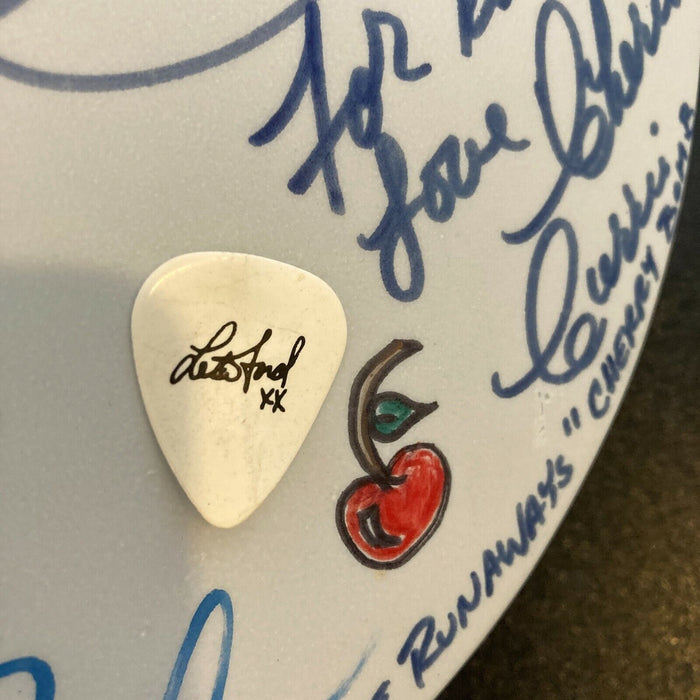 The Runaways Cherry Bomb Joan Jett, Lita Ford, Cherri Curri Signed Drumhead JSA