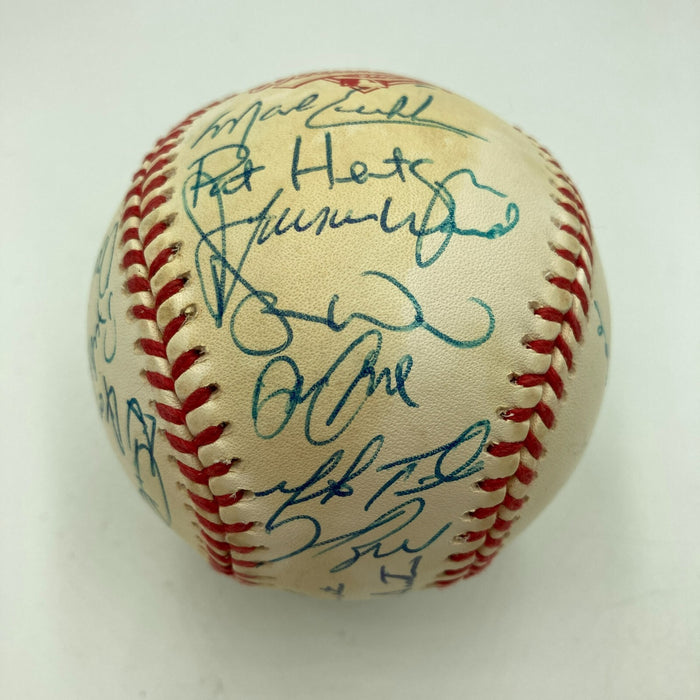 1992 Toronto Blue Jays World Series Champs Team Signed W.S. Baseball JSA COA