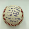 Duke Snider Signed Heavily Inscribed Career STAT Baseball With JSA COA