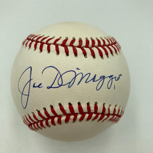 Mint Joe Dimaggio Signed Official American League Baseball JSA COA