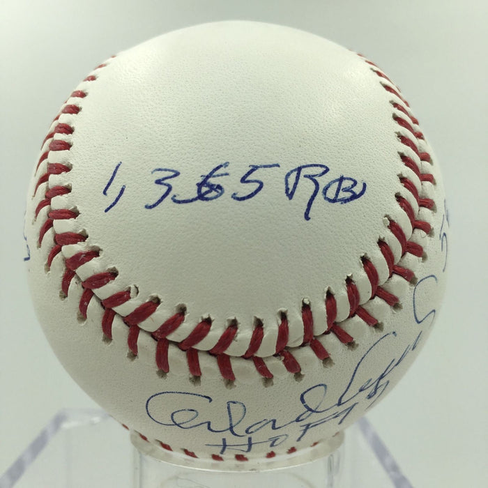 Orlando Cepeda Signed Heavily Inscribed Stat Baseball MLB AUTHENTICATED