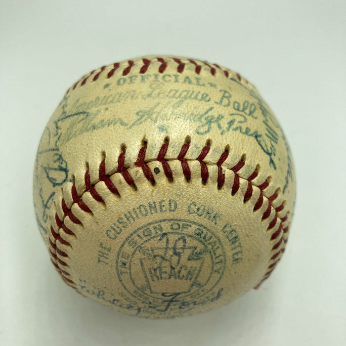1953 New York Yankees World Series Champs Team Signed Baseball Mickey Mantle JSA