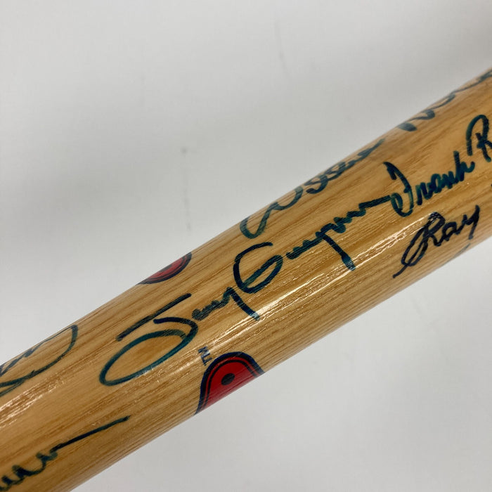 Beautiful Hall Of Fame Multi Signed Baseball Bat 54 Sigs Hank Aaron PSA DNA