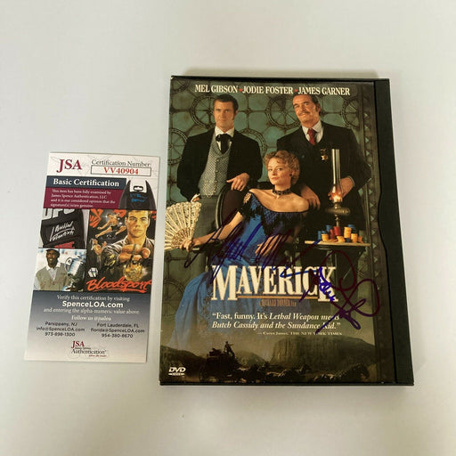 Jodie Foster & Alfred Molina Signed Maverick DVD Movie JSA COA