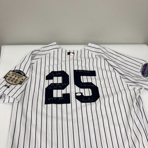 Jason Giambi Signed New York Yankees Jersey Inscribed  To Joba Chamberlain JSA