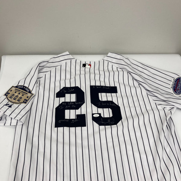 Jason Giambi Signed New York Yankees Jersey Inscribed  To Joba Chamberlain JSA
