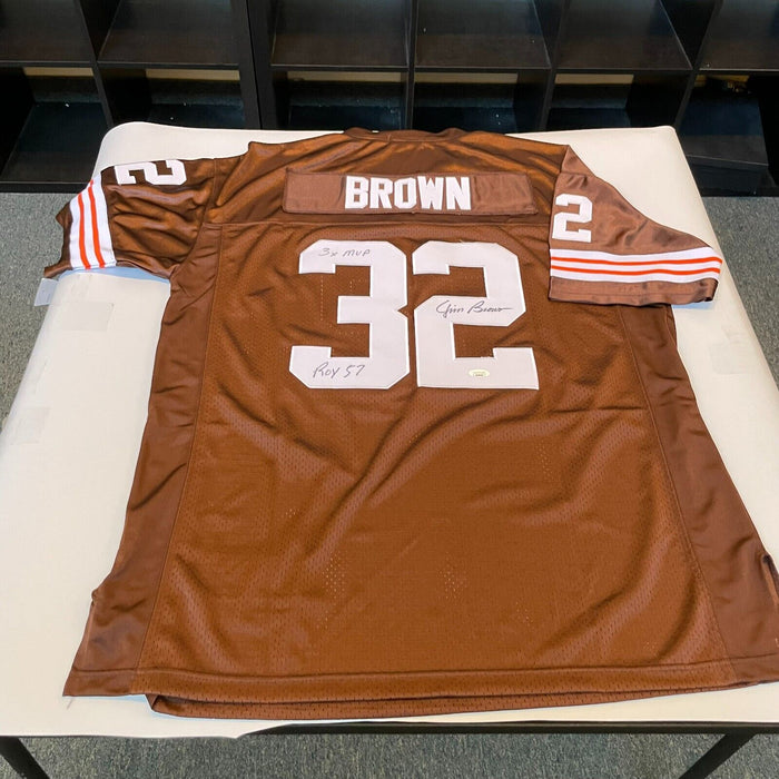 Jim Brown "ROY 1957 3X MVP" Signed 1964 Cleveland Browns Jersey JSA COA