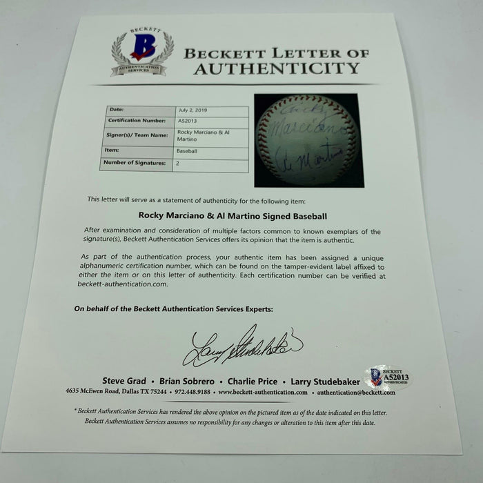 Extraordinary Rocky Marciano Signed 1952 National League Baseball With JSA COA
