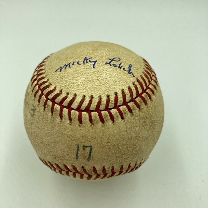 Mickey Lolich Signed Career Win No. 158 Final Out Game Used Baseball Beckett COA