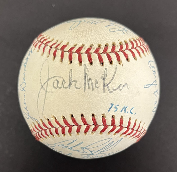 1975 Kansas City Royals Team Signed Baseball George Brett Rookie Beckett COA
