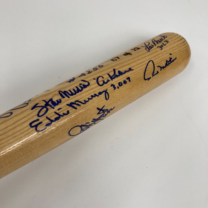 Beautiful 3,000 Hit Club Multi Signed Baseball Bat With Hit Totals JSA COA
