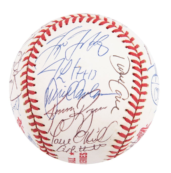 1996 Yankees Team Signed World Series Baseball Derek Jeter Mariano Rivera JSA