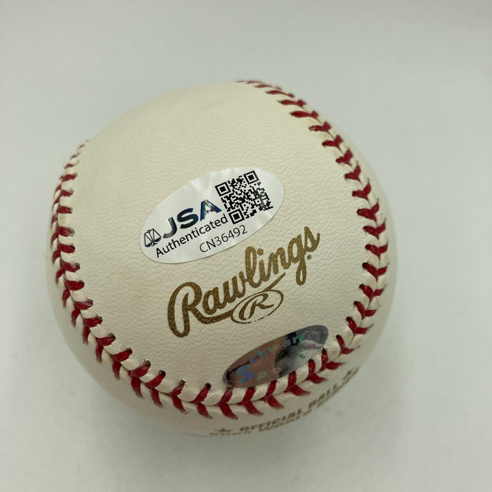 Tim Raines Signed Official 2005 World Series Baseball JSA COA