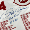 Pete Rose "Hit King #4256 Charlie Hustle" Signed Cincinnati Reds Jersey JSA COA