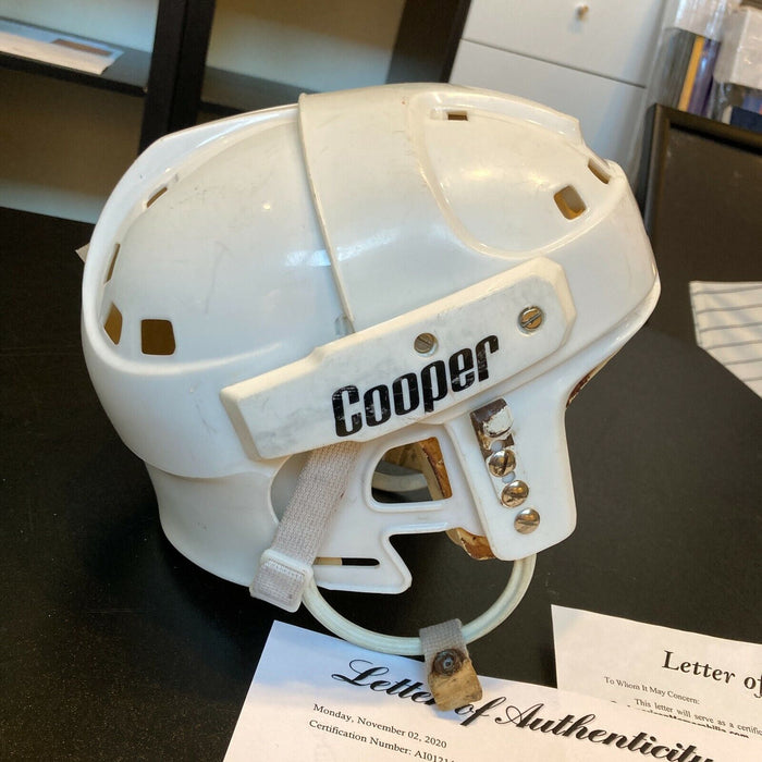 Wayne Gretzky Signed 1980's Game Used Edmonton Oilers NHL Hockey Helmet PSA DNA