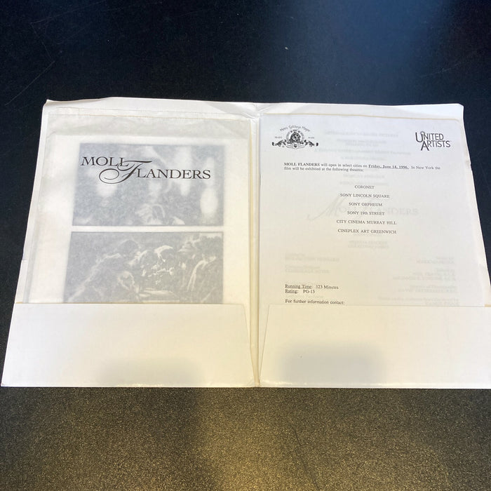 Stockard Channing Signed Moll Flanders Movie Folder With JSA COA