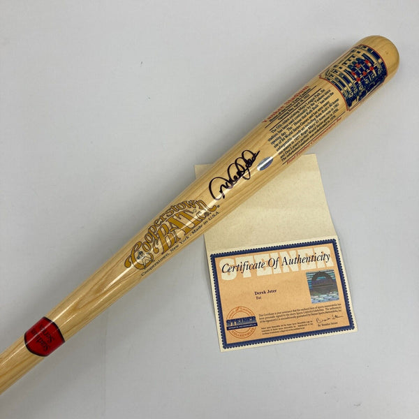 Derek Jeter Signed Cooperstown Yankee Stadium Baseball Bat Steiner COA