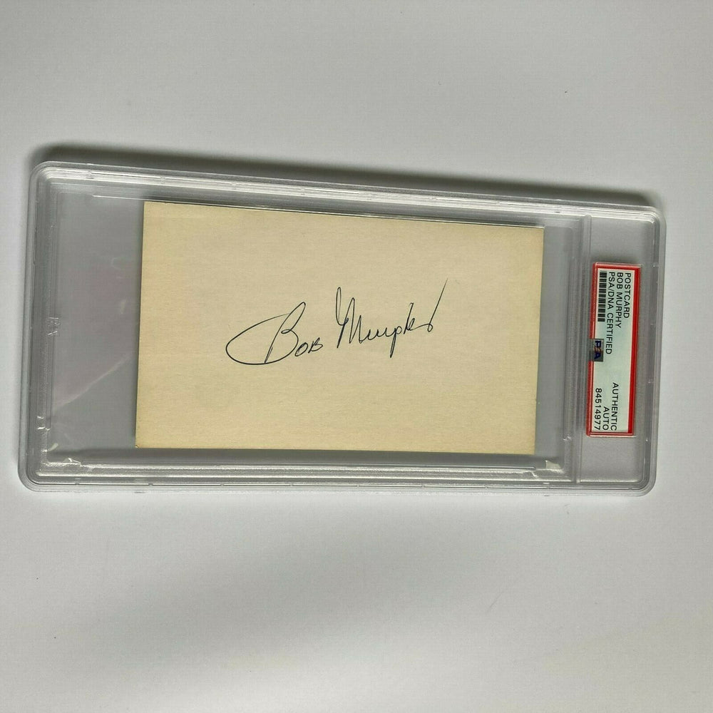Bob Murphy Signed 1969 New York Mets Shea Stadium Postcard PSA DNA RARE