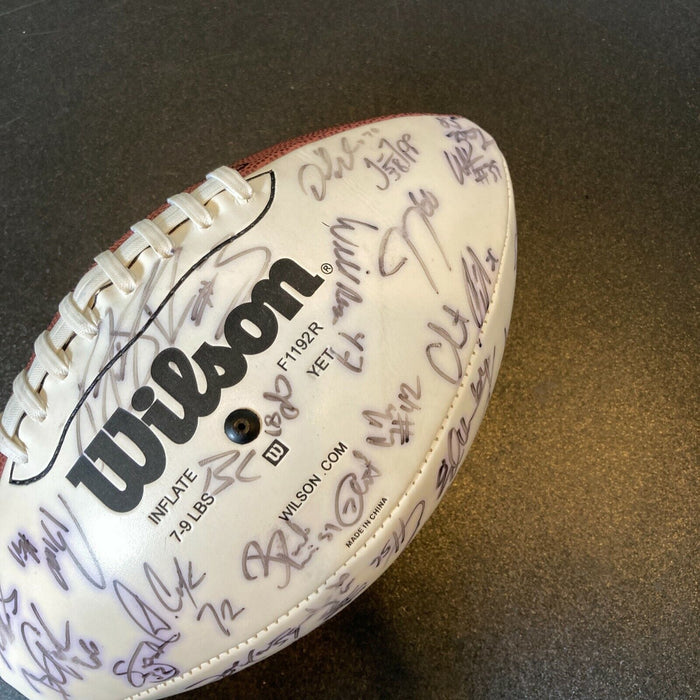 2002 Baltimore Ravens Team Signed Wilson NFL Football 50+ Sigs JSA COA