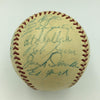 Beautiful 1954 New York Yankees Team Signed Baseball Mickey Mantle With JSA COA