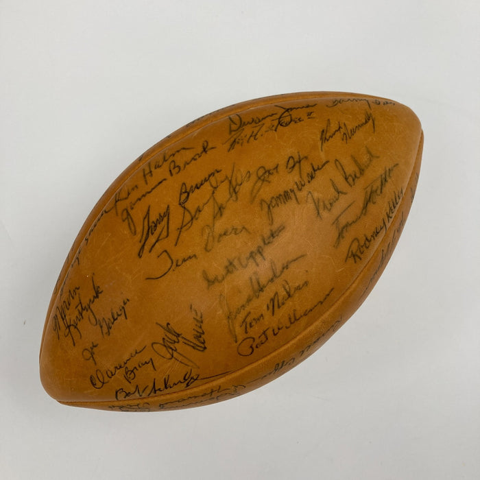 1963 University Of Texas Longhorns NCAA Champions Team Signed Football JSA COA