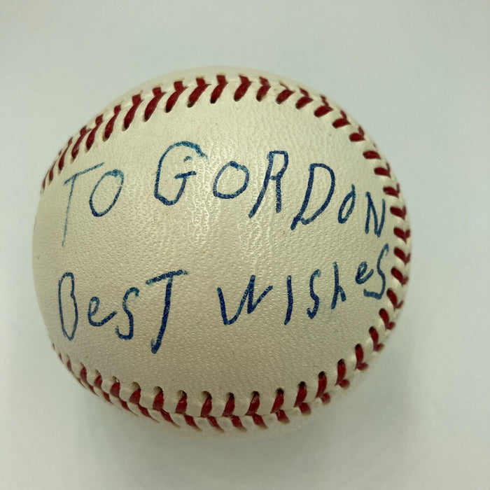Jay Berwanger Signed 1950's American League Cronin Baseball Heisman Trophy JSA