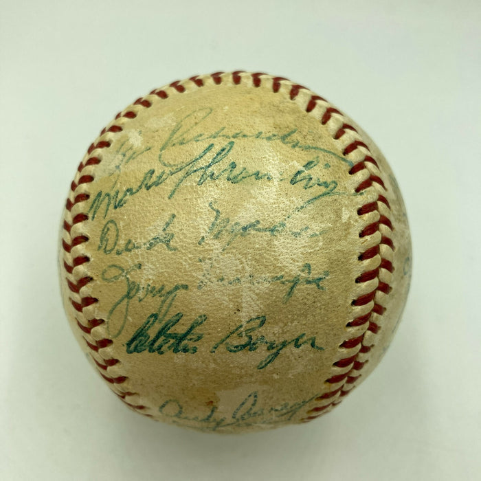 1959 New York Yankees Team Signed Baseball Mickey Mantle PSA DNA COA