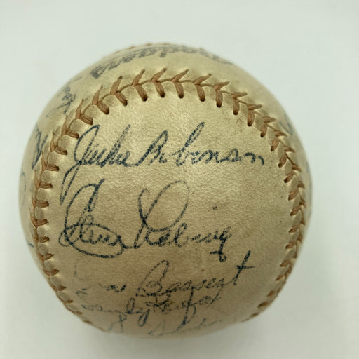 1955 Brooklyn Dodgers W.S. Champs Team Signed Baseball Jackie Robinson PSA & JSA