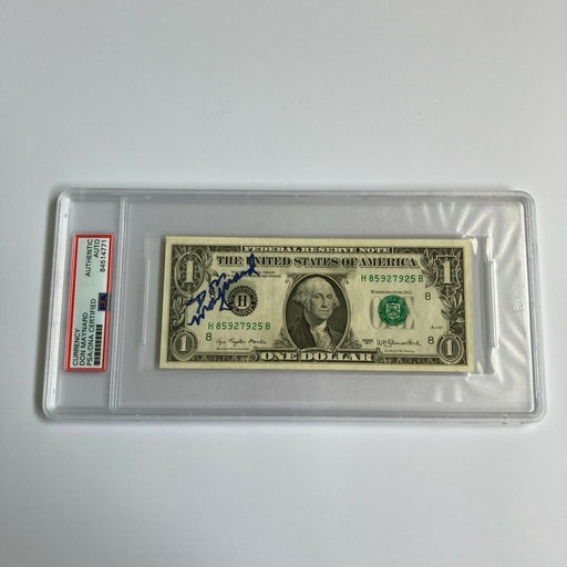 Don Maynard Signed Autographed $1 One Dollar Bill PSA DNA COA NFL