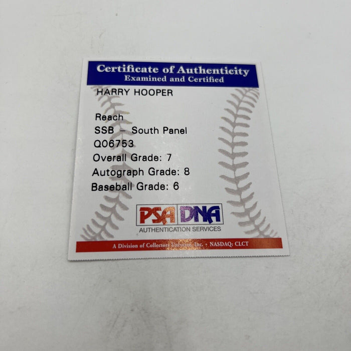 Beautiful Harry Hooper Single Signed American League Baseball PSA DNA COA