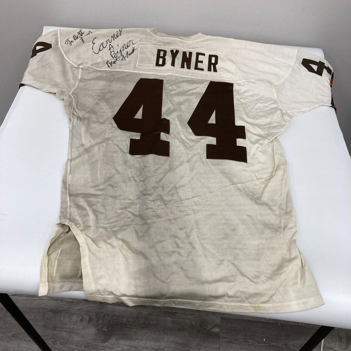 Earnest Byner Signed 1984 Cleveland Browns Game Issued Sand-Knit Jersey JSA COA