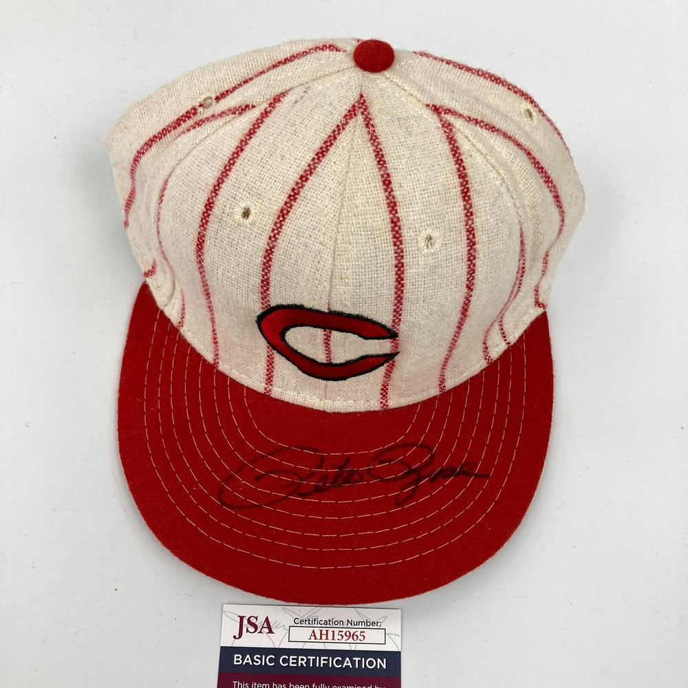 Pete Rose Signed Authentic Cincinnati Reds Baseball Hat JSA COA