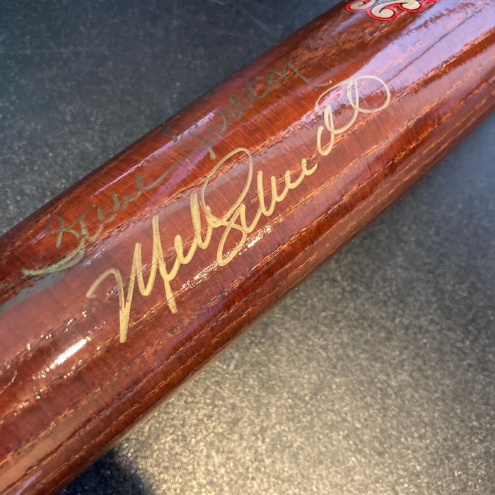 Richie Ashburn Mike Schmidt Steve Carlton Robin Roberts Phillies Signed Bat JSA