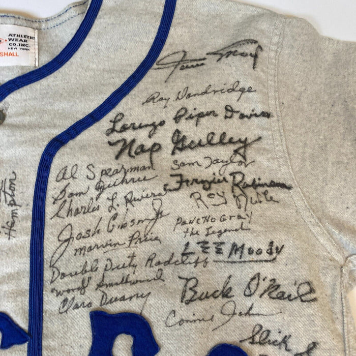 Willie Mays Negro League Legends Signed Jersey With 100+ Autographs