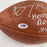 Barry Sanders Signed Heavily Inscribed STAT Football PSA DNA