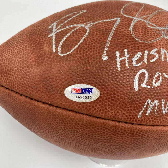 Barry Sanders Signed Heavily Inscribed STAT Football PSA DNA