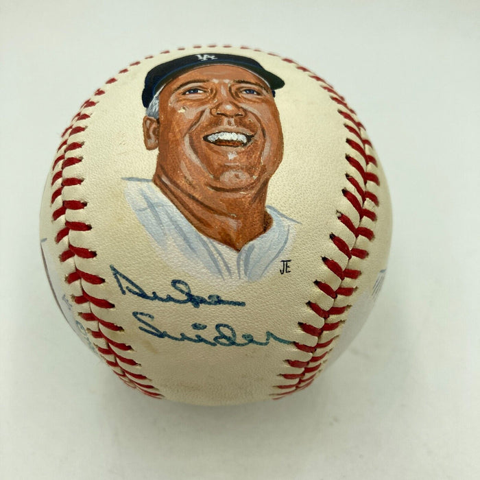 Mickey Mantle Joe Dimaggio Willie Mays Duke Snider Signed Baseball JSA COA