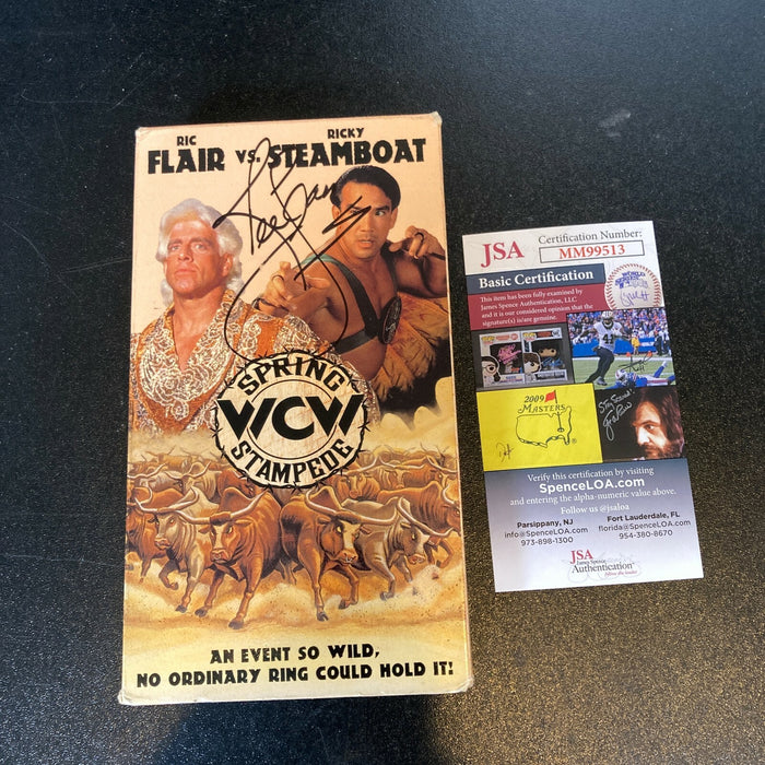 Ric Flair Signed WCW Spring Stampede VHS Movie JSA COA