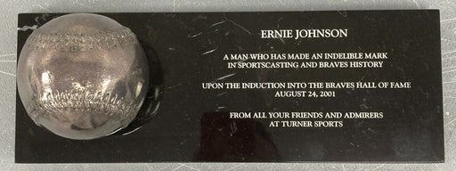 Ernie Johnson Original 2001 Atlanta Braves Hall Of Fame Induction Trophy