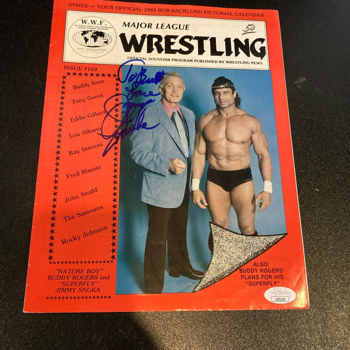 Jimmy Snuka Signed Autographed 1983 WWF Wrestling Program With JSA COA