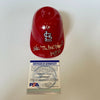 Stan Musial Signed Heavily Inscribed STATS St. Louis Cardinals Mini Helmet PSA