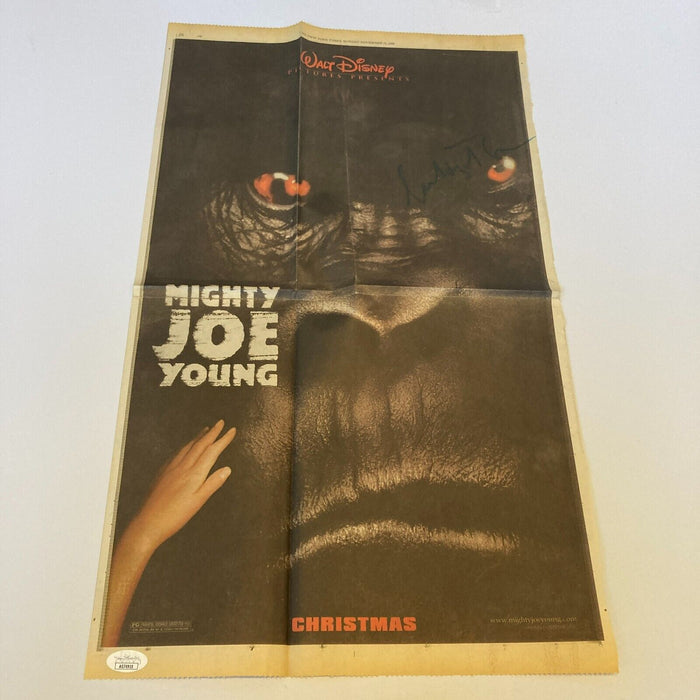 Charlize Theron Signed Mighty Joe Young Large Newspaper Movie Poster JSA COA