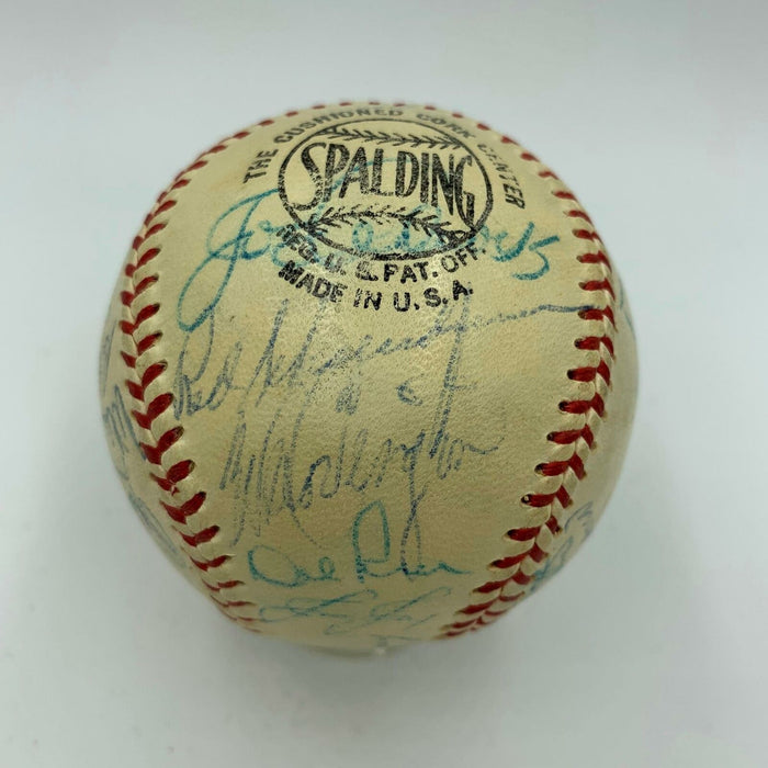 1958 Milwaukee Braves NL Champs Team Signed Baseball Hank Aaron Mathews JSA COA