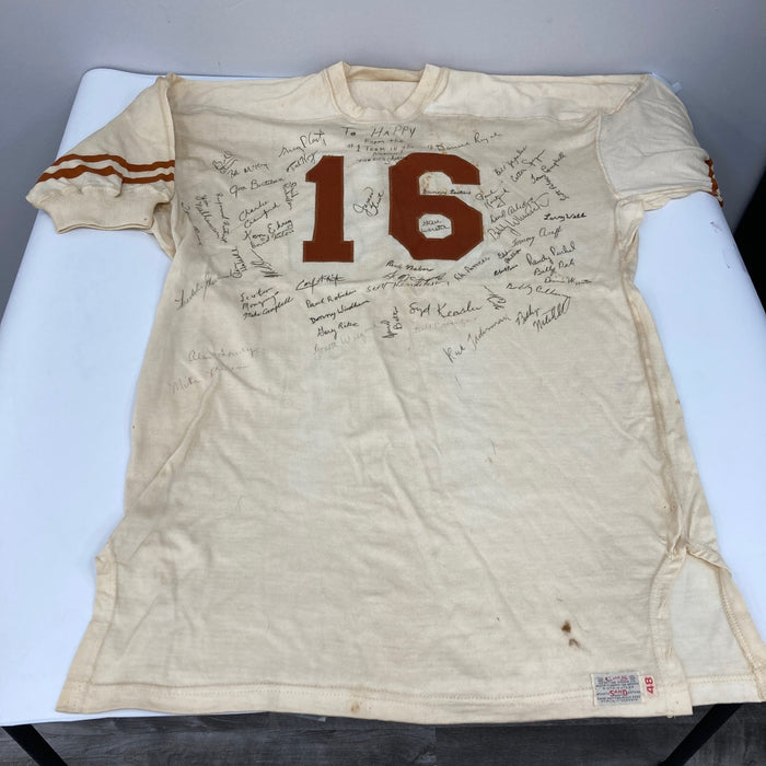 1969 Texas Longhorns NCAA National Champs Team Signed Game Issued Jersey PSA DNA