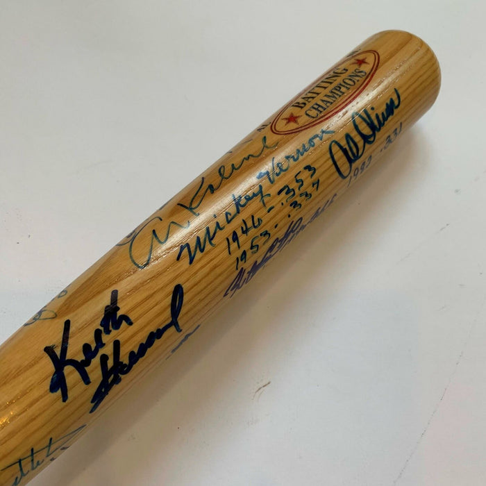 RARE Batting Title Champions Signed Bat 23 Sigs Hank Aaron Kirby Puckett JSA COA