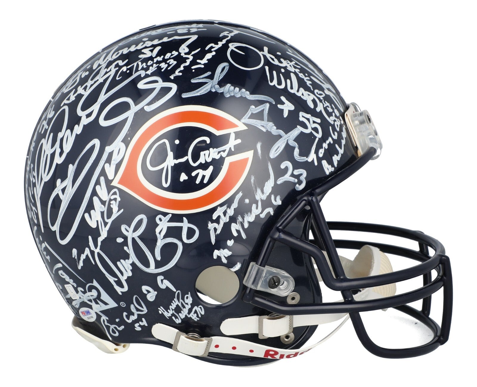 The Finest 1985 Chicago Bears Super Bowl Champs Team Signed Helmet PSA DNA COA