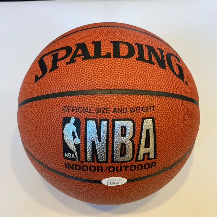 Beautiful Wilt Chamberlain Signed Spalding NBA Basketball JSA Graded GEM MINT 10