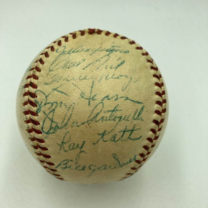 Willie Mays 1955 New York Giants Team Signed National League Baseball JSA COA