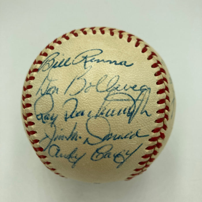 1953 New York Yankees World Series Champs Team Signed Baseball Mickey Mantle JSA